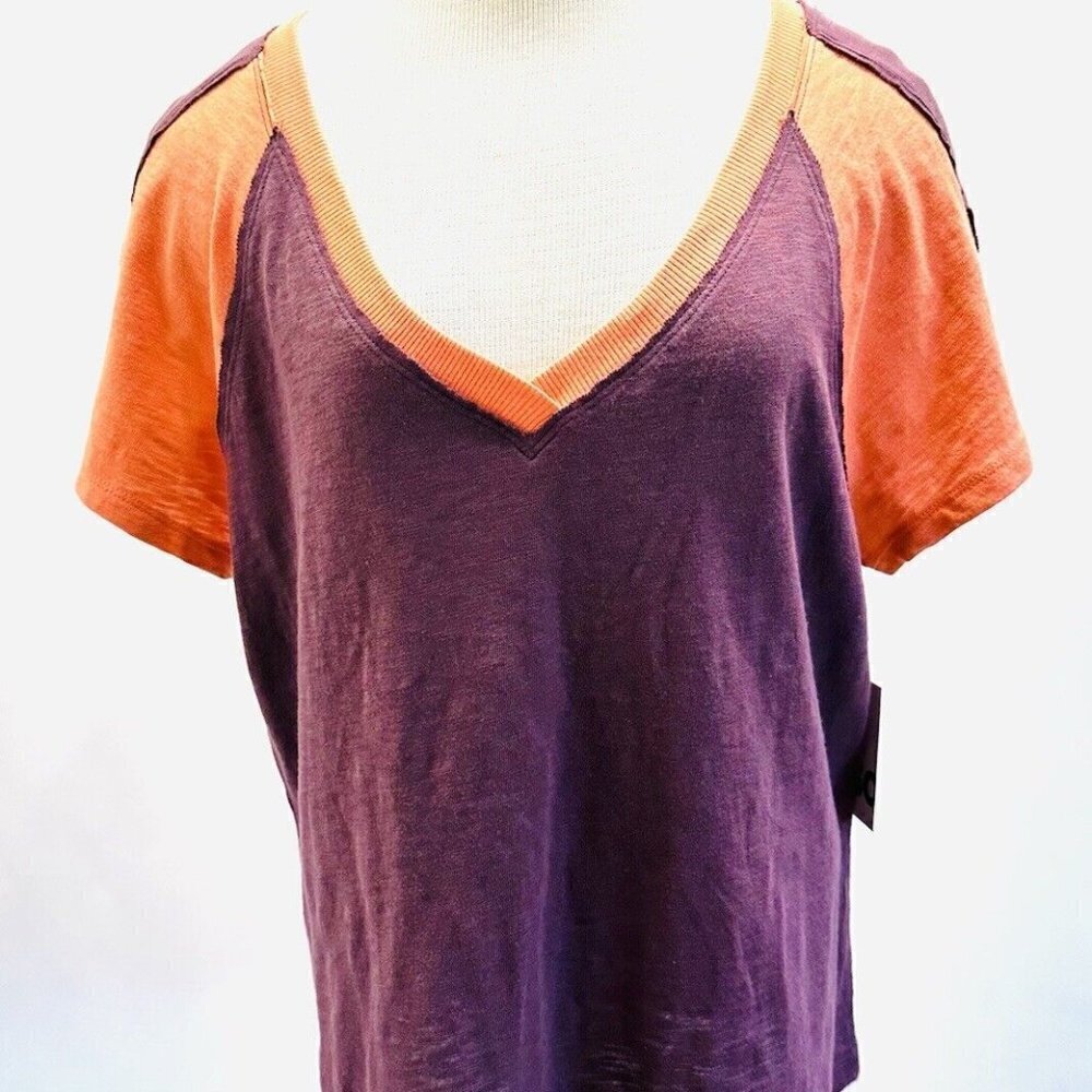 NWT SO GOODS FOR LIFE Juniors Short Sleeve Pullover V-Neck Blue Shirt Size XXL - Picture 1 of 10